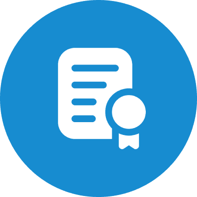 Budget-Friendly, High-Impact Travel A blue circle with an image of a document