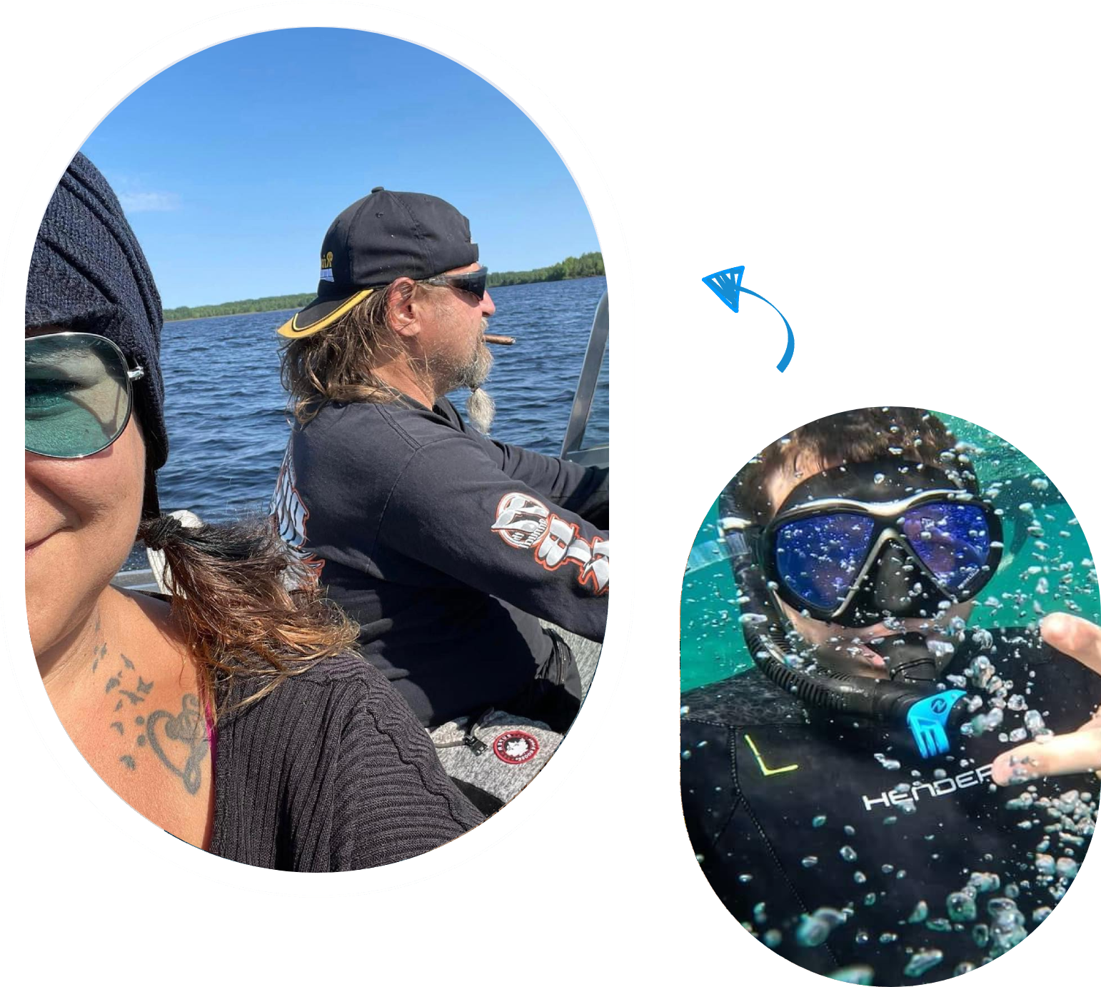 Group-3911 A collage of two people in the water